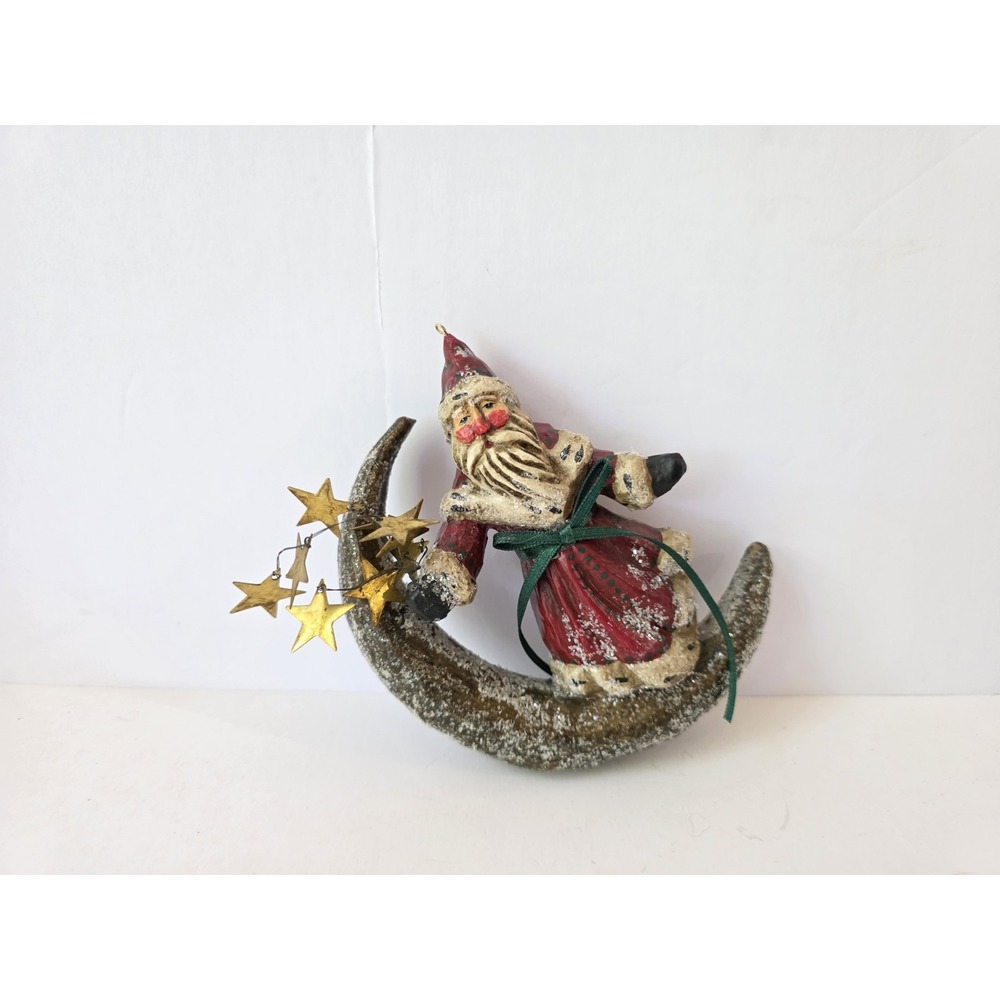 Midwest Cannon Falls Pam Schufferl Christmas Ornament Santa Moon Stars